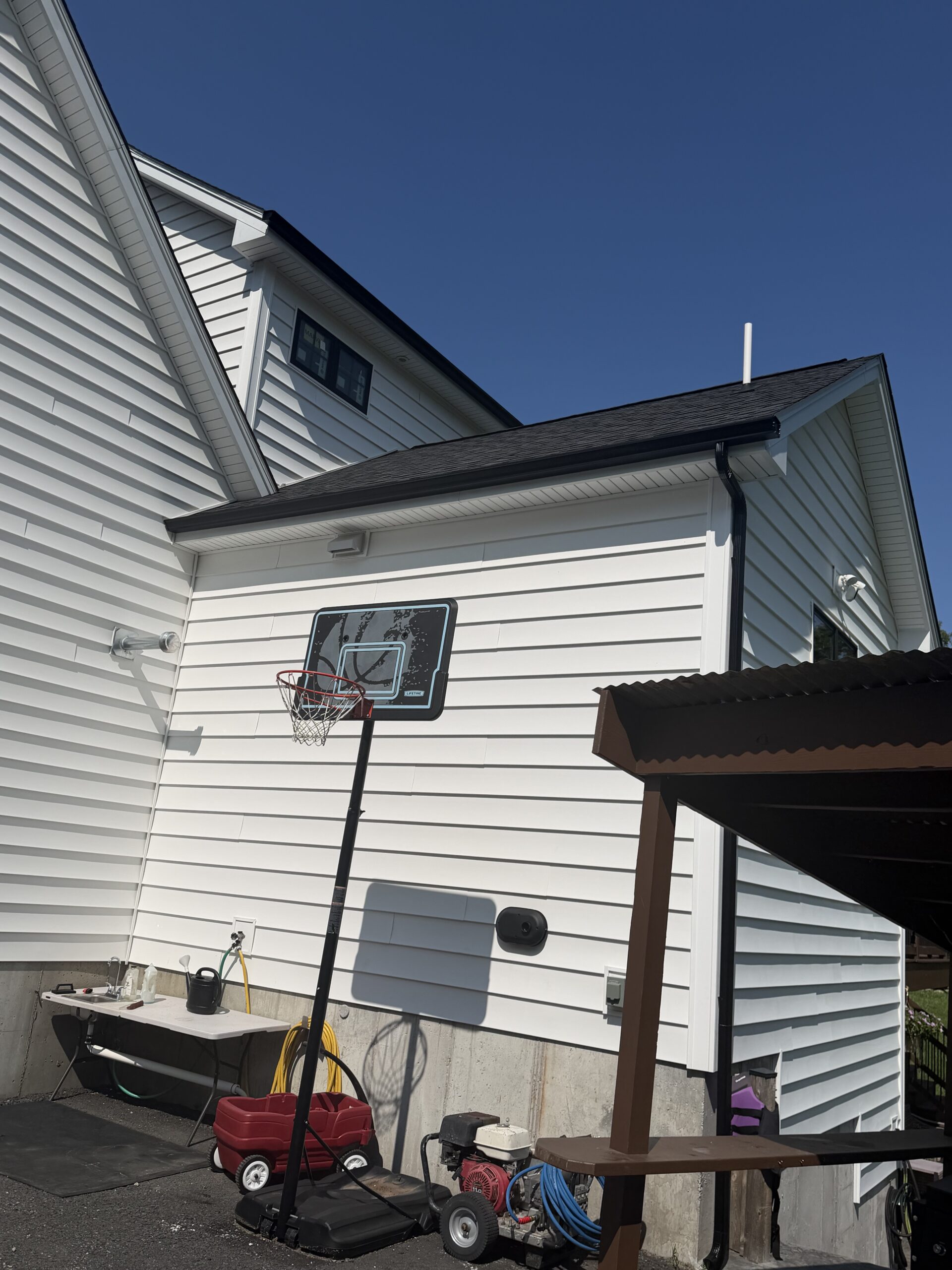 Gutter and roof work